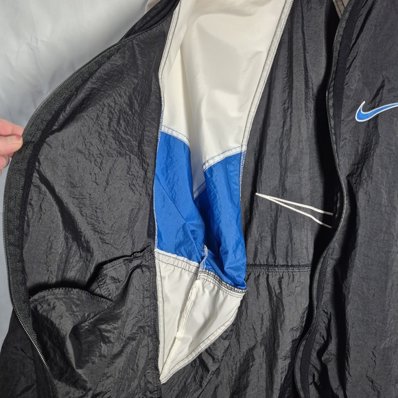 Vintage Nike 90s Colorblock Windbreaker Jacket Medium Y2K Streetwear Big Swoosh - Picture 6 of 13